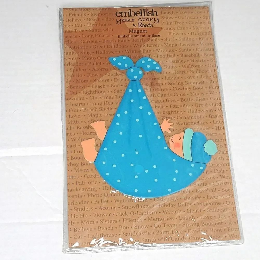 NWT Embellish Your Story Baby Boy New Baby Magnet